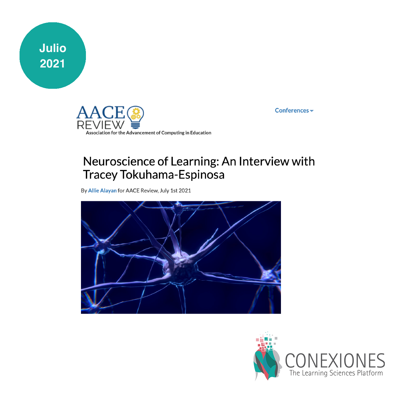 Tracey Tokuhama-Espinosa entrevista AACE Review sobre neurociencia del aprendizaje digital